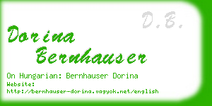 dorina bernhauser business card